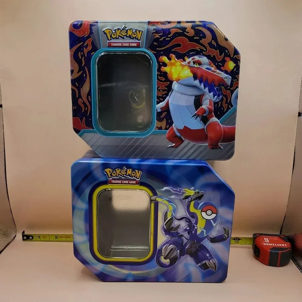 2 Pokemon Trading Card Game Empty Tin Containers Nintendo Storage Pikachu